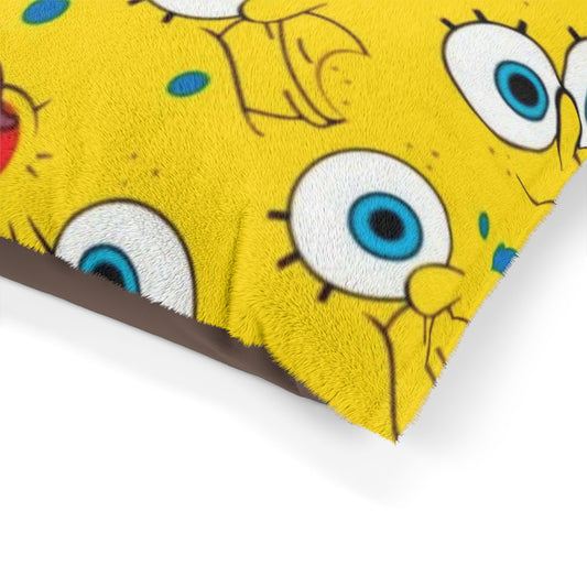 Sponge Bob Pattern Pet Bed - Dog & Cat Cushion