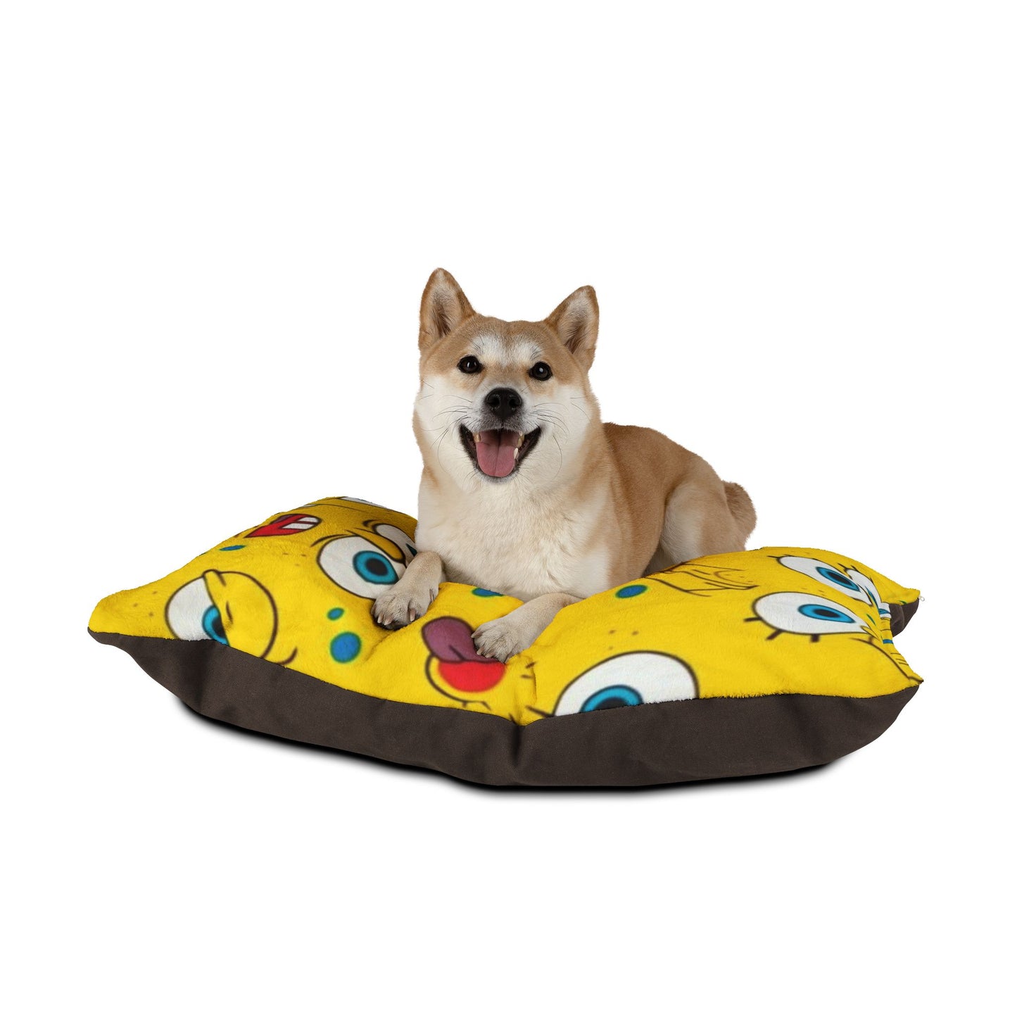 Sponge Bob Pattern Pet Bed - Dog & Cat Cushion