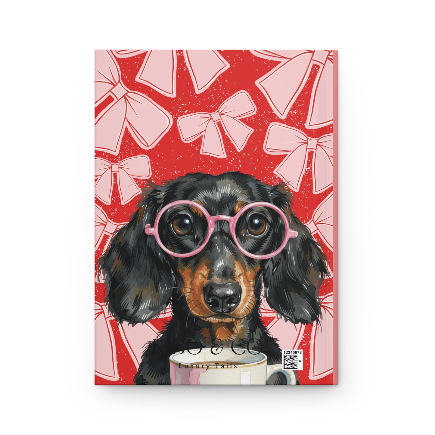 Bows Hardcover Journal — Cute Dog Notebook for Notes & Gifts