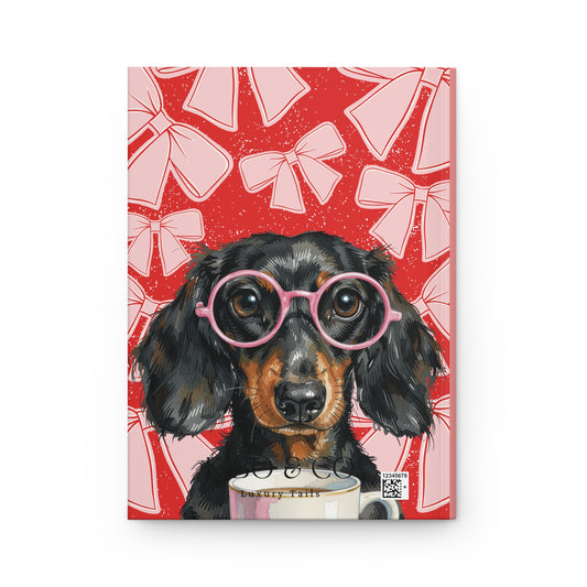 Bows Hardcover Journal — Cute Dog Notebook for Notes & Gifts